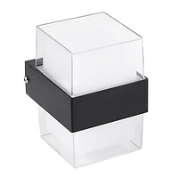 Світильник світлодіодний настінний, бра LUMINARIA VENZA 9W S BLACK 4200K 765Лм 105x95x135мм 220V IP44