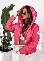 Жіночі демісезонні куртки 9259/а-мо Стильна стьобана жіноча куртка весна-осінь із капюшоном