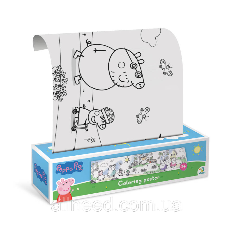 Розмальовка дитяча Peppa Pig "Прогулянка із сім'єю" 200183, 70х16 см