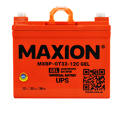 Акумулятор промисловий GEL MAXION MXBP OT 33 - 12C (12V, 33Ah)