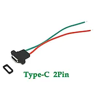 Врезной разъем, гнездо USB Type-C 2-pin мама }