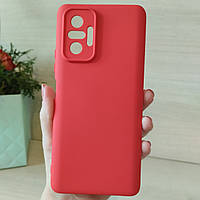 Чехол на Xiaomi redmi Note 10 pro однотонный мягкий с микрофиброй Silicone Cover Full Camera