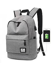Рюкзак міський USB 1284 Grey