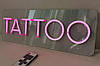 Неонова Led вивіска Tatoo 140х400 мм рожева з пультом та блоком живлення, фото 6