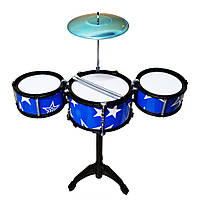 Детская игрушка Барабанная установка 1588(Blue) 3 барабана топ