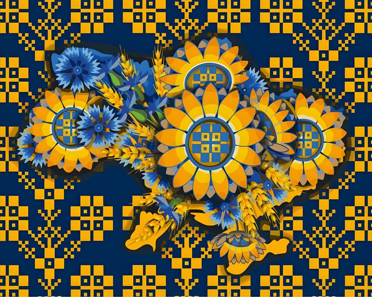 Картина за номерами Наша рідна Україна. Патріотичні 40*50 см Art Craft 13034-AC pbn-p