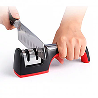 Точилка для кухонных ножей Knife Sharpener Tool 3-ступенчатая с ручкой 21 см