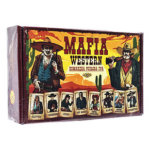 Командна рольова гра "MAFIA WESTERN" Майстер MKZ0815, 24 картки, Time Toys