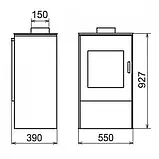 Камінна піч THORMA ALVESTA II grey/riverstone, фото 2