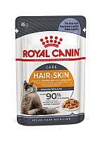 Упаковка вологого корму Royal Canin Hair & Skin Care (шматочки в желе) 12 шт х 85 г