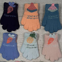 Перчатки детские зима 4-6 лет девочка