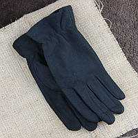 Перчатки мужские флисовые на резинке осень-весна размер М-L черный