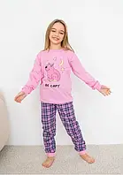Пижама на девочку рост 110-116 см на 4 года детская байка футер с рисунком 3417