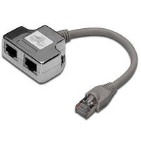 Разветвитель Digitus витой пары, STP, cat.5e, 1x2RJ-45 (DN-93904) e