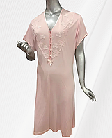 Нічна сорочка на гудзиках з короткими рукавами Marilyn Club 3XL(54) рожева