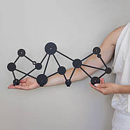 Металева вішалка Dots (чорна), фото 2