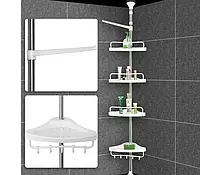 Полка для ванной угловая Multi Corner Shelf, Металлическая полка для ванной 4 полки