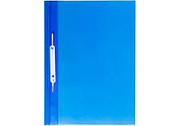 Швидкозшивач Economix A4 31515-02 без перфор. синій ГЛЯНЕЦ пластиковий, з прозорим верхом, для файлів