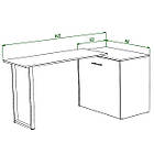 Письмовий стіл з тумбою-ліжко трансформер 3 в 1 Дуб крафт білий, фото 4