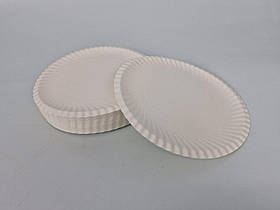Паперова тарілка біла 100 шт. діаметр 225 мм (1 пачка)