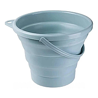 Складное силиконовое ведро на 10 л, Collapsible Bucket, Мятное / Компактное туристическое ведро