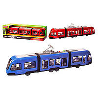 Игрушка Трамвай большой 44 см модель, звук, свет, инерция, двери открываются