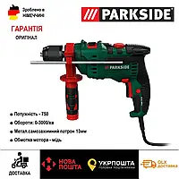 Оригинальная ударная дрель PARKSIDE PSBM 750 B3, сетевой шруповерт 220V, универсальная ударная дрель