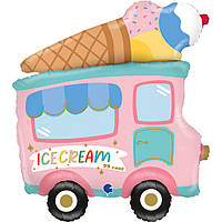 Фольгована кулька велика фігура 60's Ice Cream Truck Вантажівка з морозивом 29" / 57x64 cm Grabo в упаковці