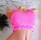 Топ спортивний рубчик зі змінним поролоном чашка В/С 5 кольорів, фото 3