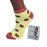 Шкарпетки жіночі низькі Kosmi 23-25 розмір (37-40 взуття) Полуничка асорті