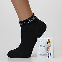 Шкарпетки жіночі короткі літні Victoria`s Secret сітка 23-25 розмір (35-38 взуття) чорний