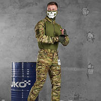Тактический костюм стрейчевый Deep Defence Мультикам камуфляжная армейская форма рип-стоп XL ukr