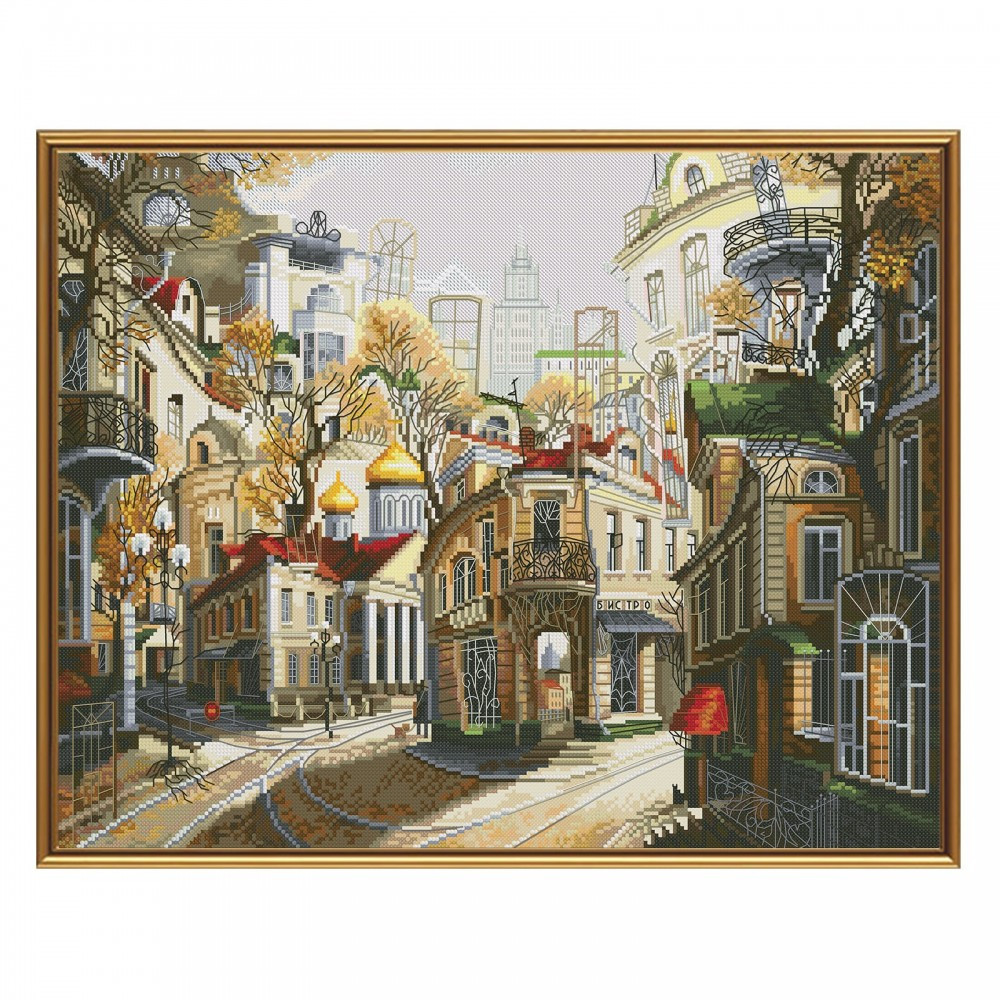Набір для вишивання нитками на білій канві 'Легенди старих вулиць', фото 1