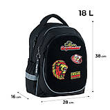 Рюкзак шкільний Kite Education Harry Potter 38x28x16 см ,18 л чорний (HP24-700M), фото 3