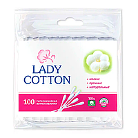 Ватные палочки Lady Cotton в полиэтиленовом пакете 100 шт