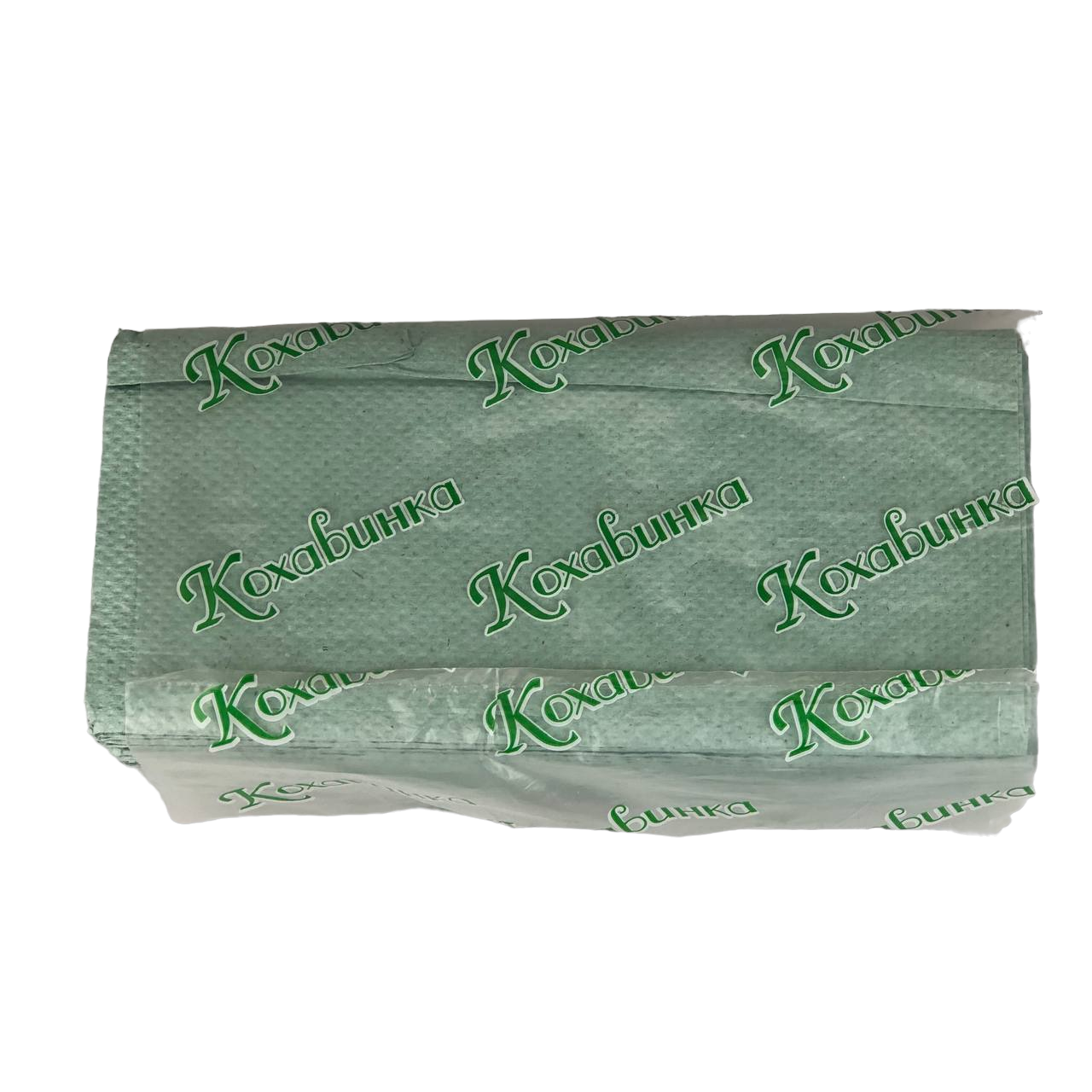Рушники паперові в пачці Кохавінка 22х25 см 170 аркушів тип V-V зелений