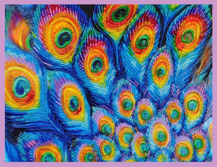 Набір під вишивку бісером  Королівські піря P-174, фото 1