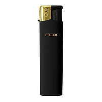 Запальничка кишенькова п'єзо Fox резина чорна