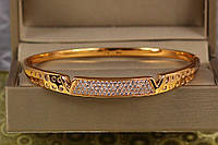 Браслет бэнгл Xuping Jewelry Деметра 57 мм 7 мм на руку от 16 см до 18 см золотистый