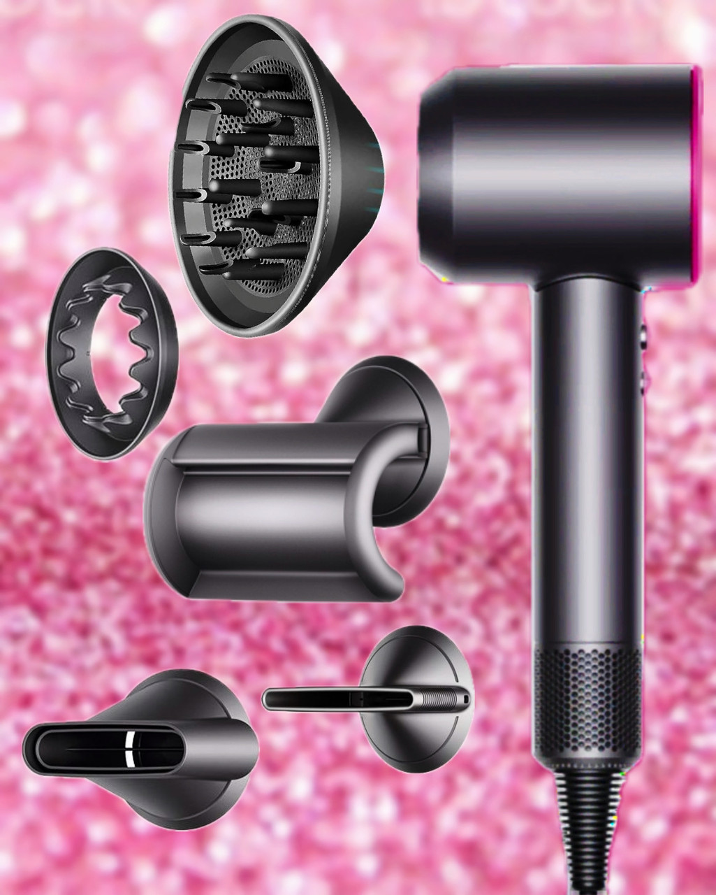 Повітряний мультистайлер 5в1 Фен Dyson Supersonic 5 насадок Фен дайсон суперсоник для волосся