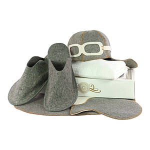 Набір чоловічий подарунковий для лазні та сауни - Пілот - N-168