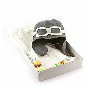 Подарунковий набір для сауни 10 -Льотчик- для нього N-134