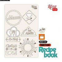 Чипборд Rosa Talent Recipe book 1 белый картон 12,6х20 см