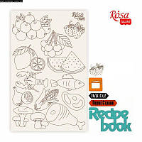 Чипборд Rosa Talent Recipe book 4 белый картон 12,6х20 см