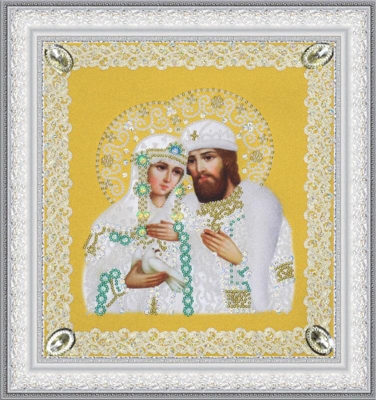 Набір для вишивання бісером Святі Петро та Февронія (ажур) золото Р-375