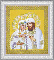 Набор для вышивки бисером Святые Петр и Феврония (жемчуг) золото Р-389