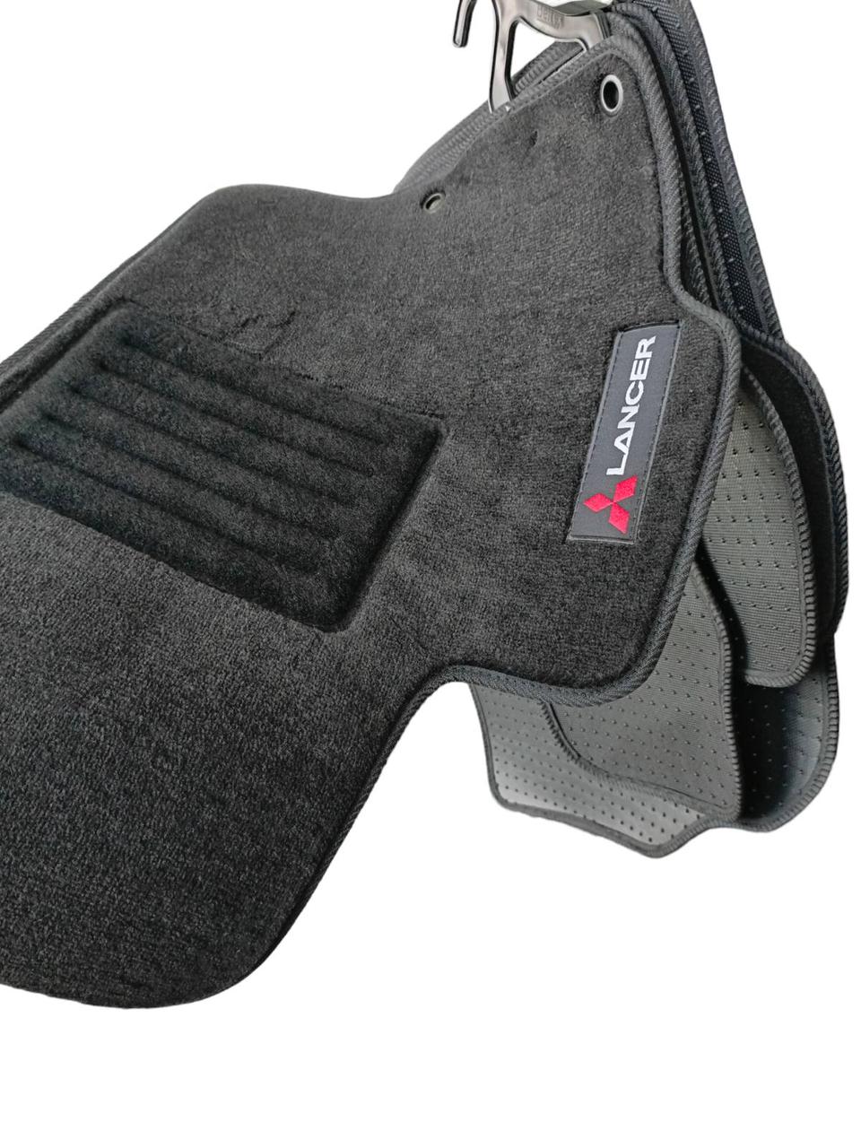 Килимки в салон ворс Beltex Mitsubishi Lancer (2007-) чорні, Premium, фото 1