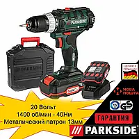 Аккумуляторный шруповерт дрель Parkside PABS 20-LI E6, оригинальный шруповерт парксайд