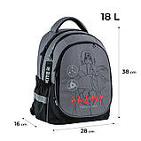 Рюкзак шкільний Kite Education Naruto 38x28x16 см ,18 л сірий (NR24-700M), фото 3