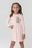 Платье с принтом для девочки Lily Kids 5756 104 см Пудровый (2000989920052)